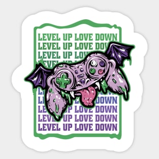 Level up, Love Down Anti valentine Creepy joystick Gamer Sticker